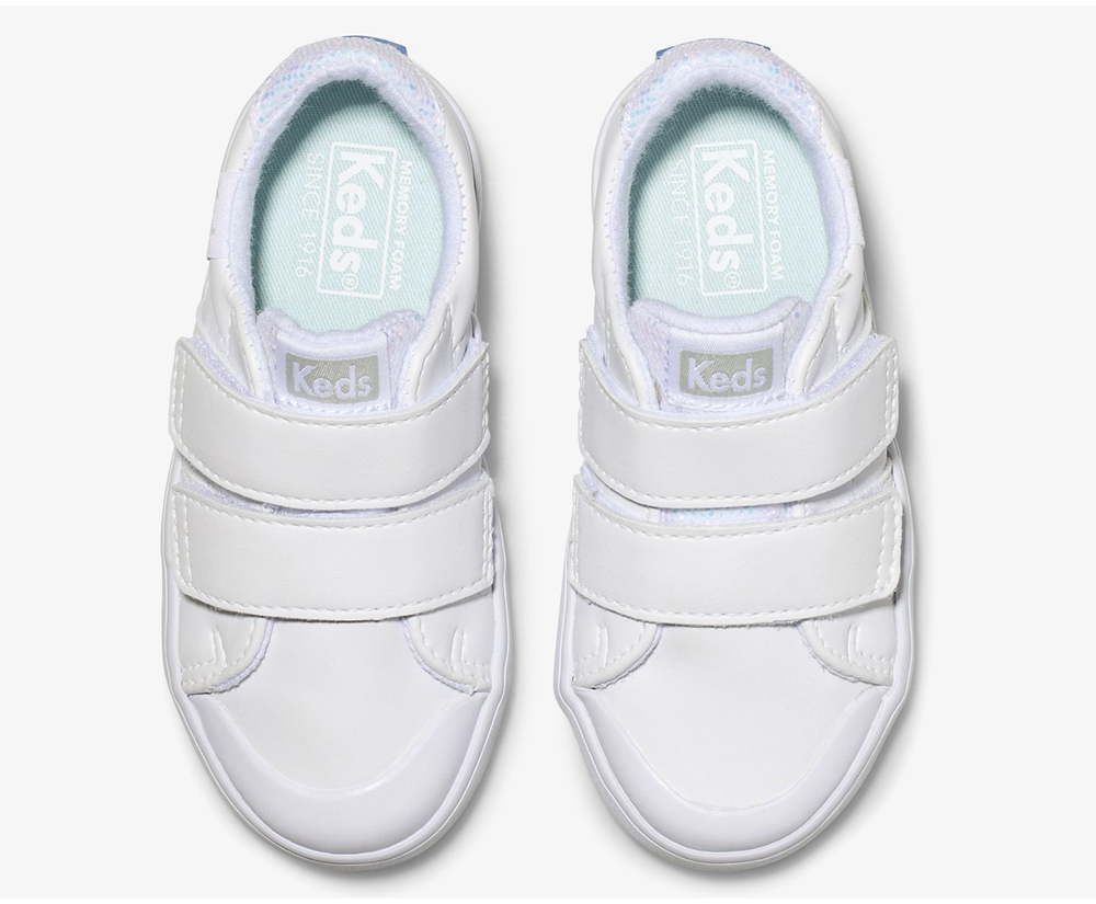 Slip Ons Keds Enfant Blanche - Courtney - 809-DUJHYQ